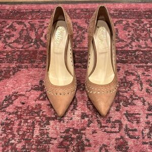 Tan suede heels
